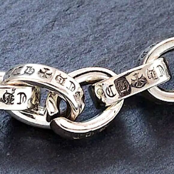 Sterling Silver Engraved Cross Chain Link Bracelet - Picture 6 of 6